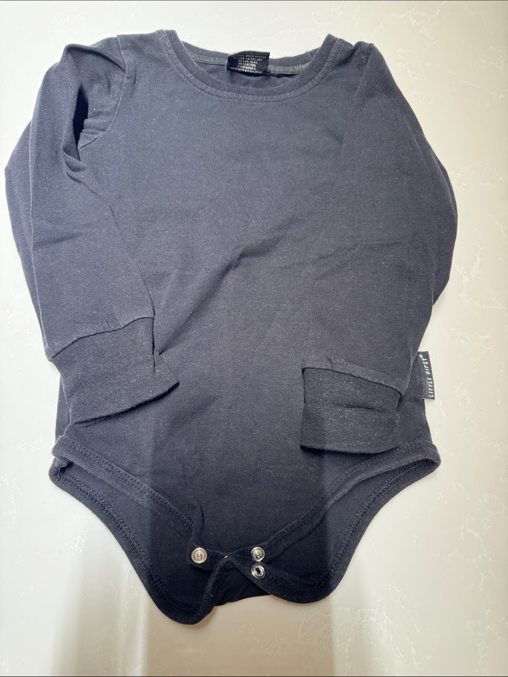 Little Bipsy Black Long-Sleeve Baby One-Piece
